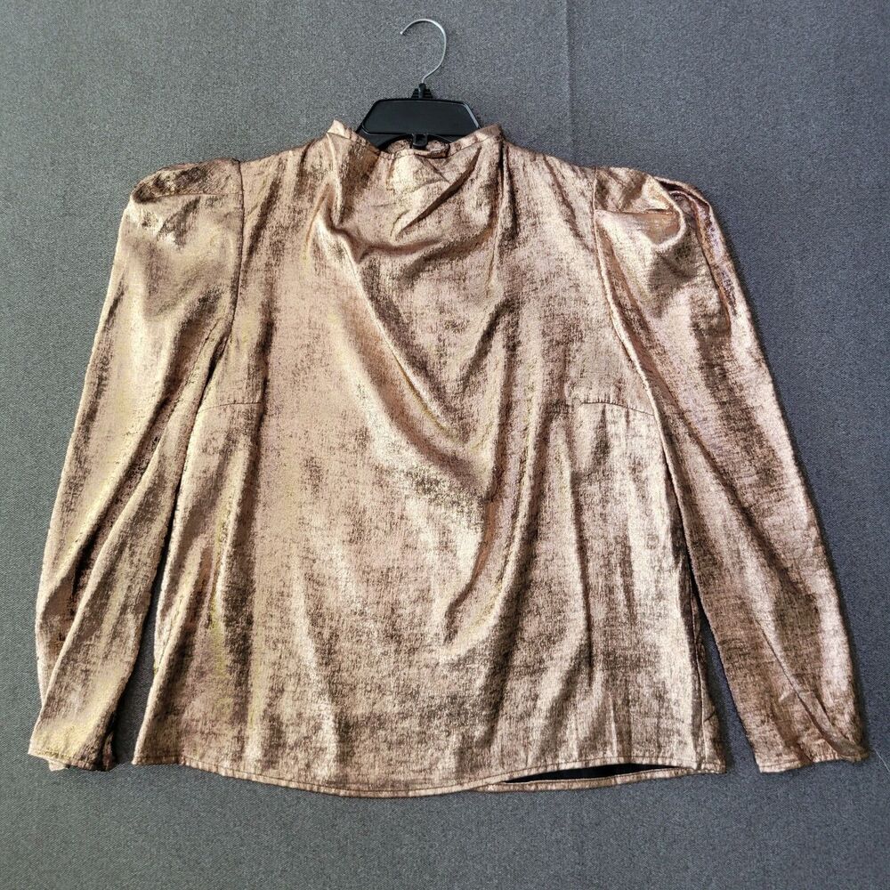 Kahlana Barfield Brown Future Collective X Target L Copper Longsleeve Blouse 820